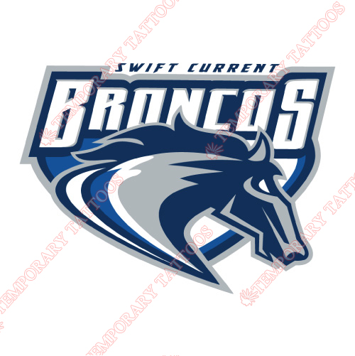 Swift Current Broncos Customize Temporary Tattoos Stickers NO.7558